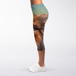 Vintage Pomeranian Portrait Women's Capri Leggings