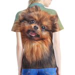 Vintage Pomeranian Portrait Women's Polo Shirt