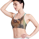 Vintage Pomeranian Portrait Women's Sports Bra