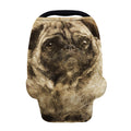 Vintage Pug Portrait Print Baby Seat Cover
