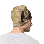 Vintage Pug Portrait Print Beanie