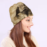 Vintage Pug Portrait Print Beanie