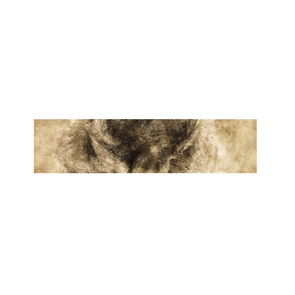 Vintage Pug Portrait Print Bed Runner