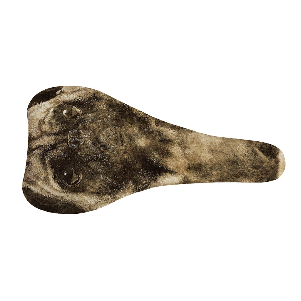 Vintage Pug Portrait Print Bicycle Seat Cover