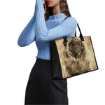 Vintage Pug Portrait Print Canvas Tote Bag