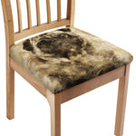 Vintage Pug Portrait Print Chair Cushion Cover