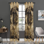 Vintage Pug Portrait Print Curtain
