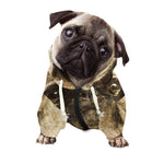 Vintage Pug Portrait Print Dog Zip Up Hoodie