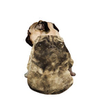 Vintage Pug Portrait Print Dog Zip Up Jacket