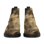 Vintage Pug Portrait Print Flat Ankle Boots