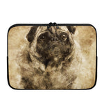 Vintage Pug Portrait Print Laptop Sleeve