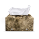 Vintage Pug Portrait Print Leather Tissue Box Cover