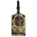 Vintage Pug Portrait Print Luggage Tag