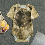 Vintage Pug Portrait Print Men's Bodysuit
