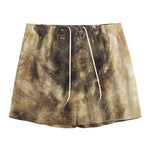 Vintage Pug Portrait Print Mesh Shorts