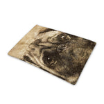 Vintage Pug Portrait Print Pet Cooling Mat Cover
