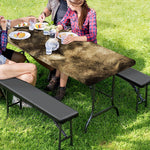 Vintage Pug Portrait Print Picnic Table Cover