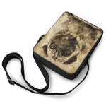 Vintage Pug Portrait Print Rectangular Crossbody Bag