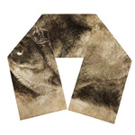 Vintage Pug Portrait Print Scarf