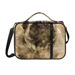 Vintage Pug Portrait Print Shoulder Strap Bible Bag
