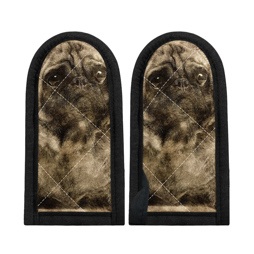 Vintage Pug Portrait Print Skillet Handle Cover