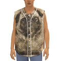 Vintage Pug Portrait Print Sleeveless Baseball Jersey