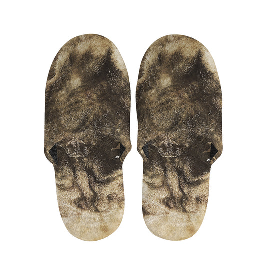 Vintage Pug Portrait Print Slippers