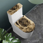 Vintage Pug Portrait Print Toilet Lid And Tank Cover Set