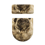 Vintage Pug Portrait Print Toilet Lid And Tank Cover Set