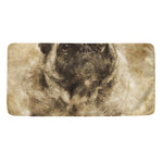 Vintage Pug Portrait Print Towel