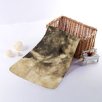 Vintage Pug Portrait Print Towel