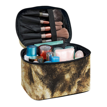 Vintage Pug Portrait Print Travel Makeup Bag