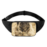 Vintage Pug Portrait Print Waist Bag