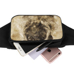 Vintage Pug Portrait Print Waist Bag