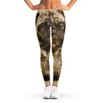 Vintage Pug Portrait Print Women's Leggings