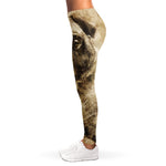 Vintage Pug Portrait Print Women's Leggings