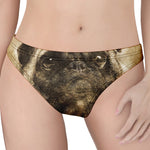 Vintage Pug Portrait Print Women's Thong