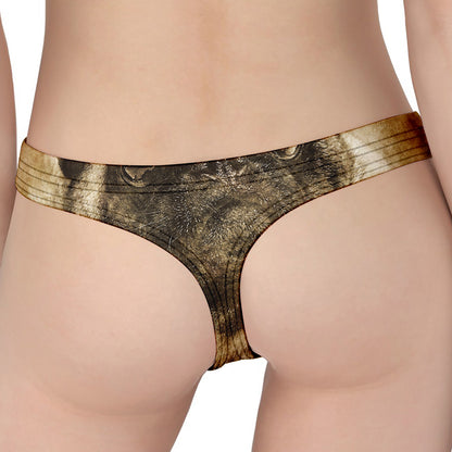 Vintage Pug Portrait Print Women's Thong