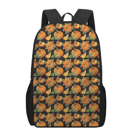 Vintage Pumpkin Pattern Print 17 Inch Backpack