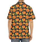 Vintage Pumpkin Pattern Print Aloha Shirt