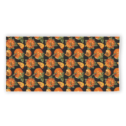 Vintage Pumpkin Pattern Print Beach Towel