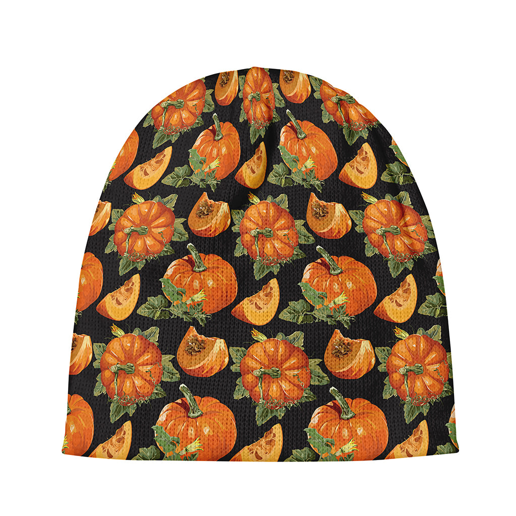 Vintage Pumpkin Pattern Print Beanie