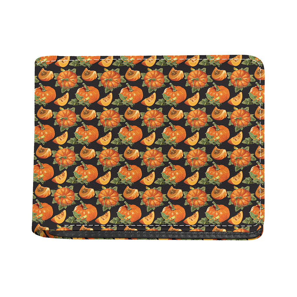 Vintage Pumpkin Pattern Print Bifold Wallet