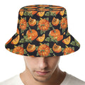 Vintage Pumpkin Pattern Print Bucket Hat