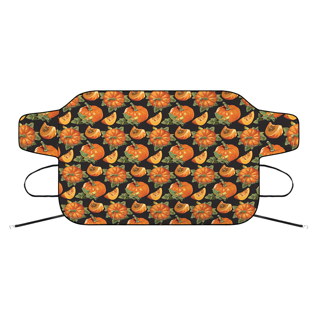 Vintage Pumpkin Pattern Print Car Windshield Snow Cover