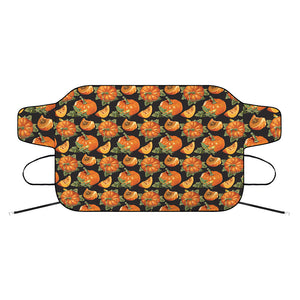 Vintage Pumpkin Pattern Print Car Windshield Snow Cover