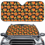 Vintage Pumpkin Pattern Print Car Windshield Sun Shade