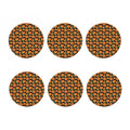 Vintage Pumpkin Pattern Print Coaster Set