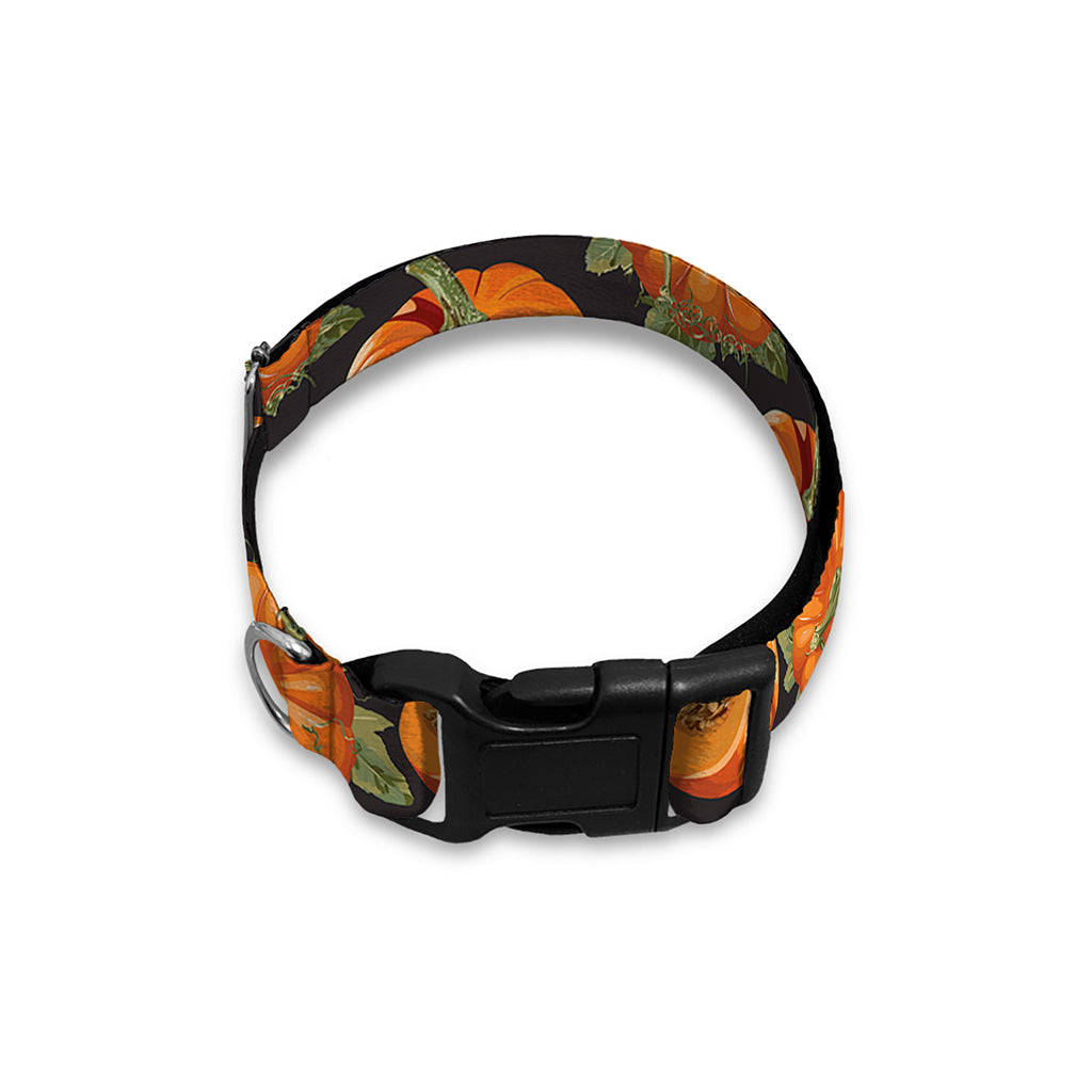 Vintage Pumpkin Pattern Print Dog Collar