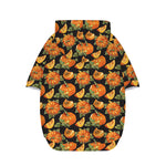 Vintage Pumpkin Pattern Print Dog Zip Up Hoodie